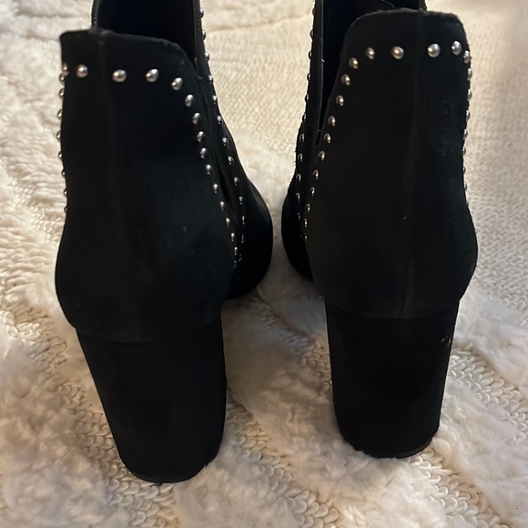 Steve Madden Perla Black Suede Studded Booties - Picture 4 of 6